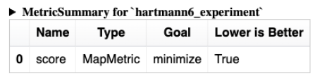 Metric Summary